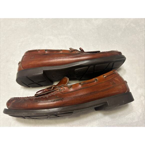 Sperry Top-Sider Shoes Men’s Size 13 M Brown Wetlands Loafer Leather Kiltie - Picture 8 of 10